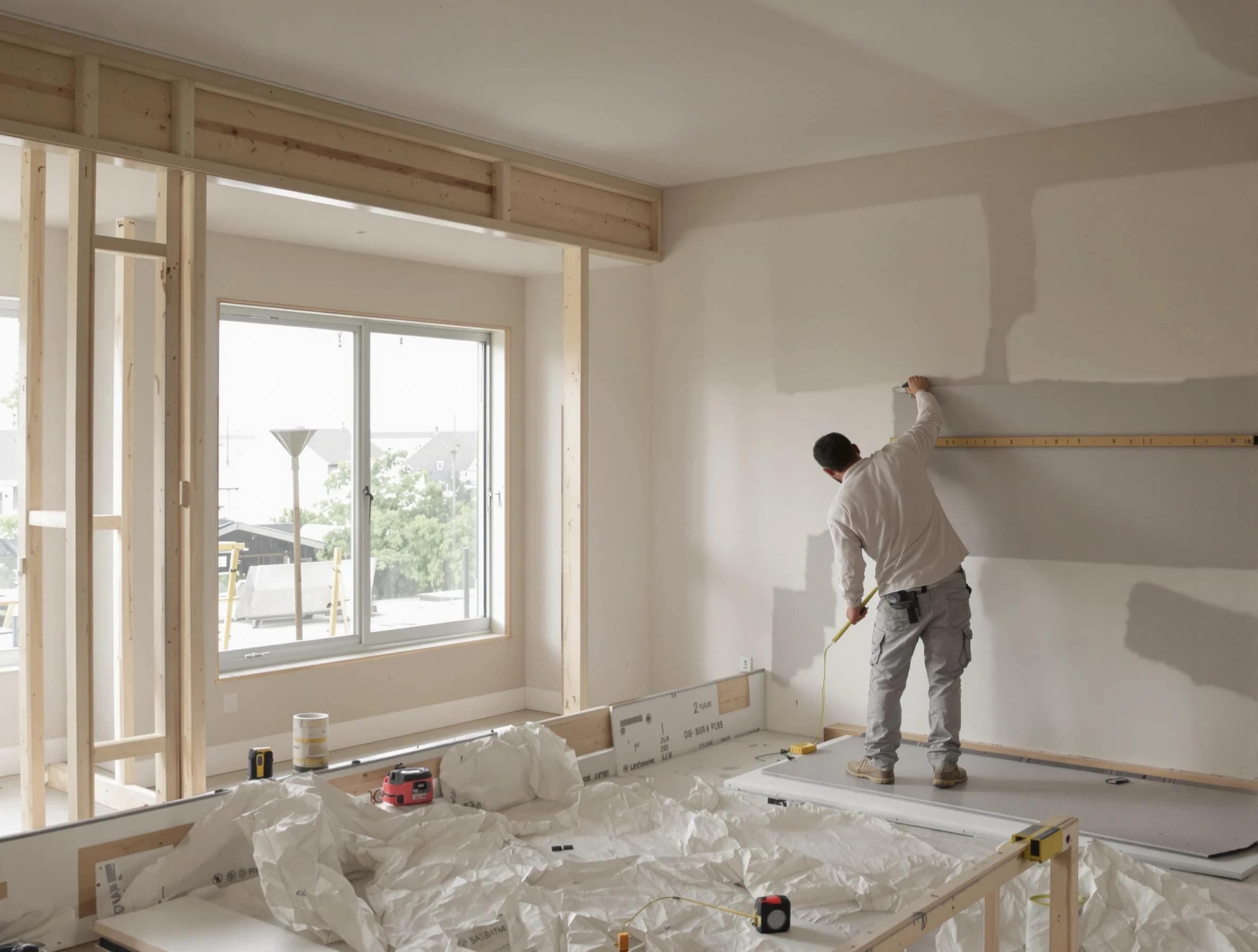 Twinsburg House Painters installing new drywall in Twinsburg, OH