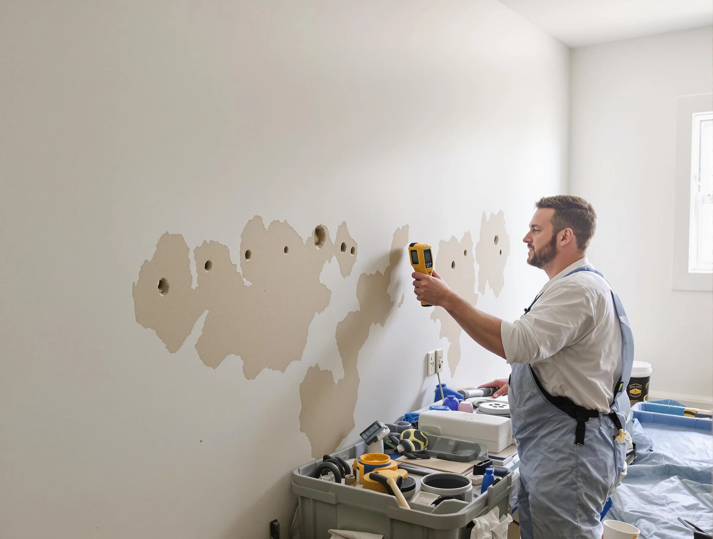 Twinsburg House Painters repairing damaged drywall in Twinsburg