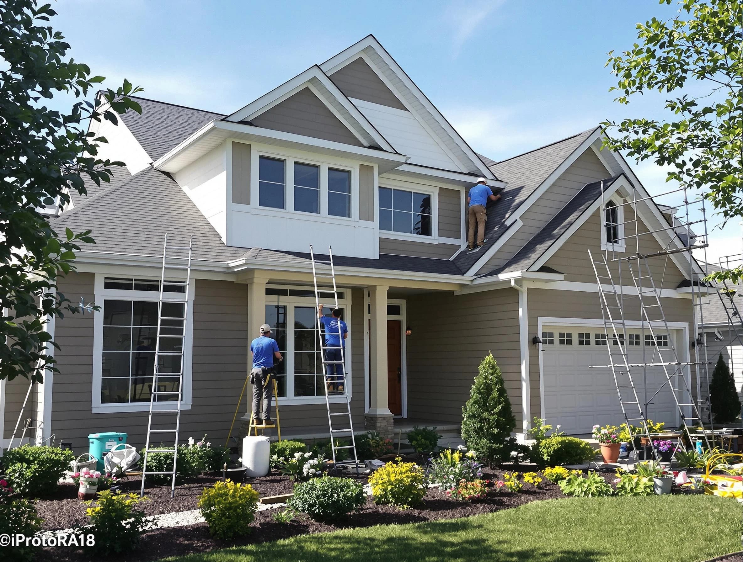 Detailed exterior painting by Twinsburg House Painters in Twinsburg