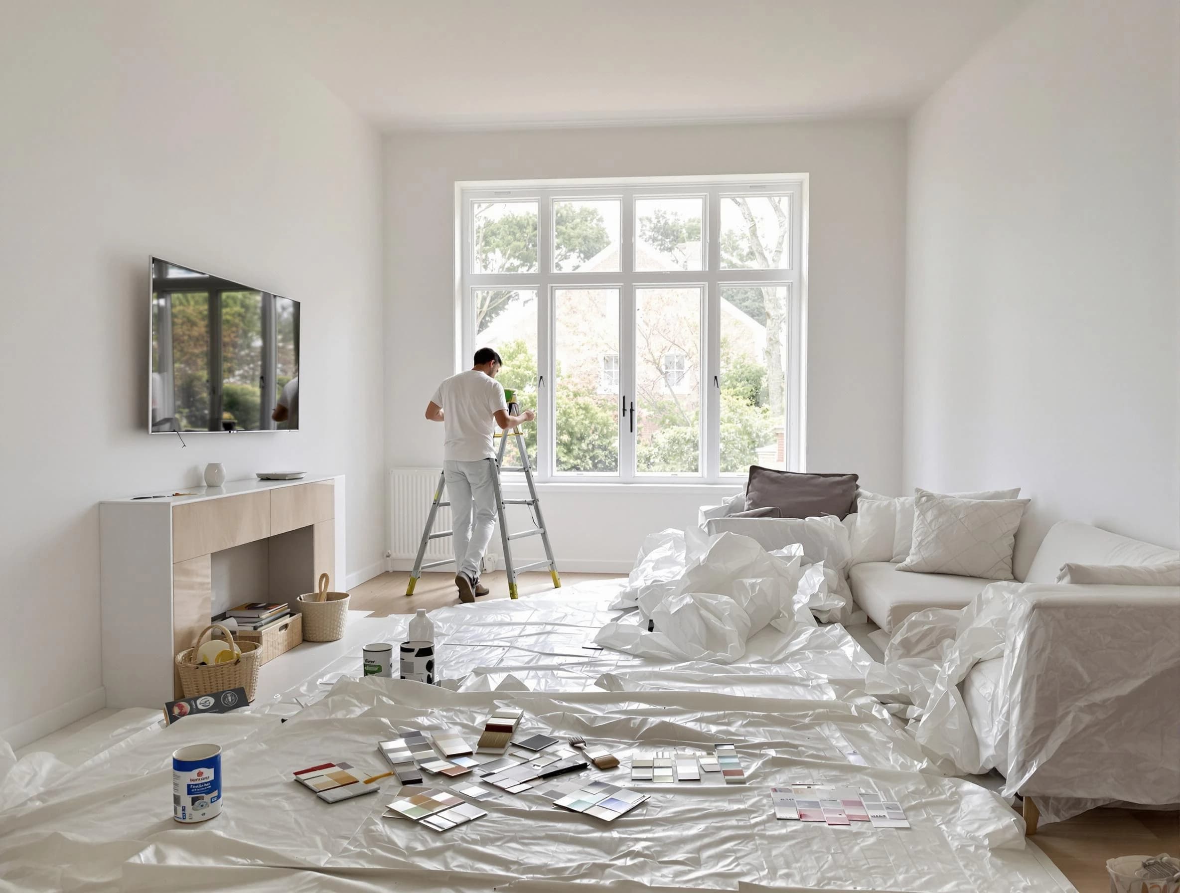 Twinsburg House Painters professional applying interior paint in Twinsburg, OH