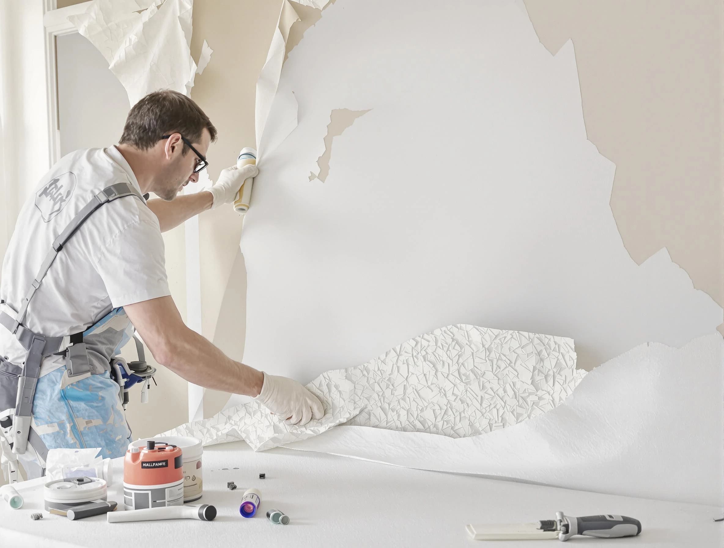 Detailed wallpaper removal and wall prep by Twinsburg House Painters in Twinsburg